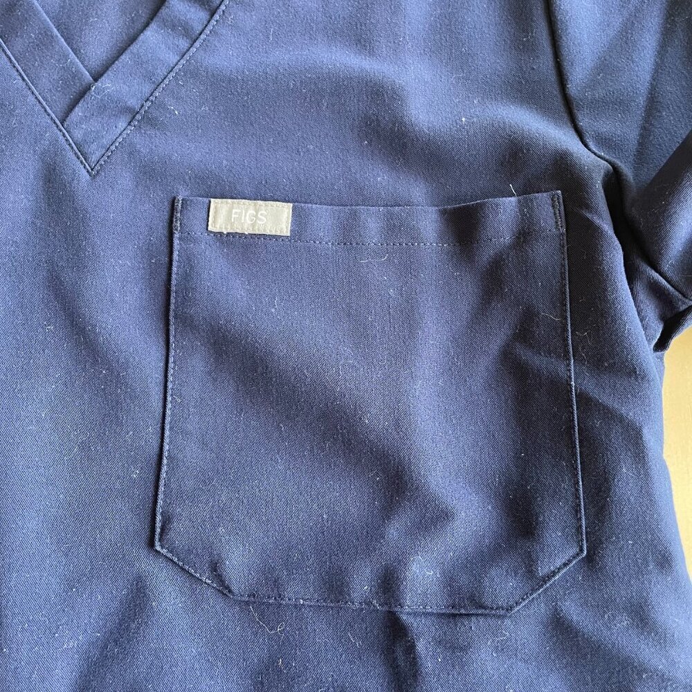 Figs Catarina One-Pocket Scrub Top, Blue - Size XS - Picture 3 of 7